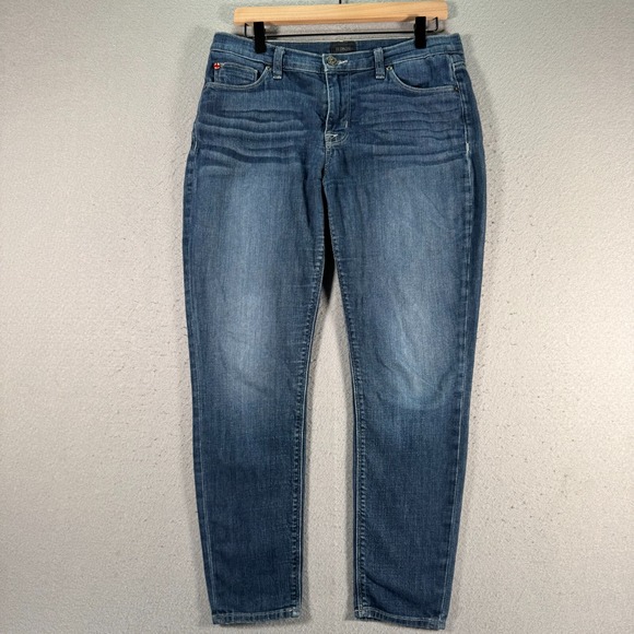 Hudson Nico Mid‎ Rise Ankle Super Skinny Jeans Womens 29 Blue Medium Wash Denim - Picture 1 of 15
